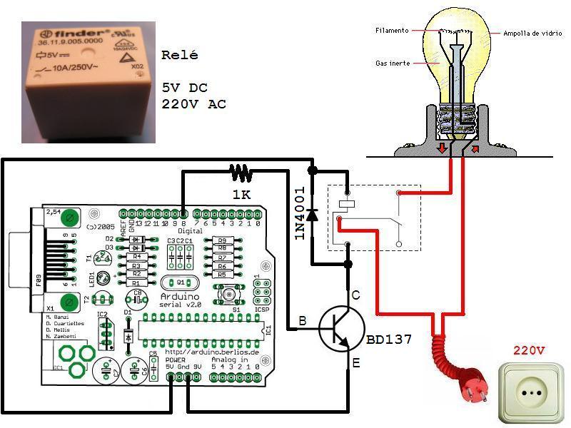 Conectar rele 12v a 220v