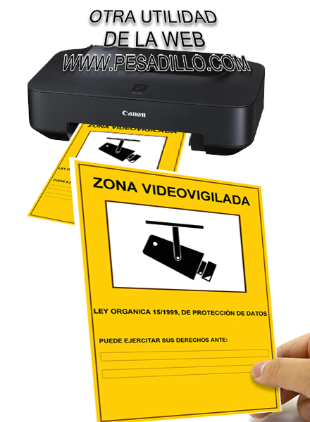 Cartel de zona Videovigilada personalizable